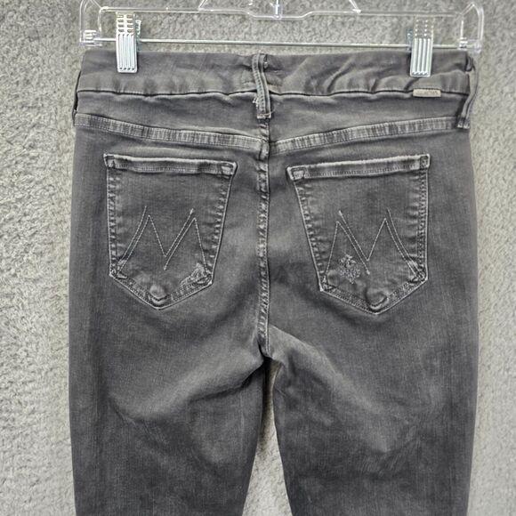 MOTHER Jeans Women's The Looker Zip Fray Dye Faded Black Size 26 - Picture 11 of 16